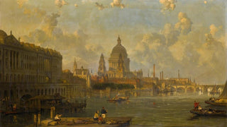 David Roberts - View From Waterloo Bridge Embracing St Pauls Somerset House And Temple.webp