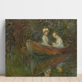 Deux femmes en barque - Claude Monet | Reproduction Tableau Décoration murale affiche copie