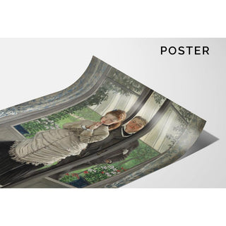 Deux personnages devant une porte La proposition - James Tissot | Reproduction Tableau Décoration murale affiche copie