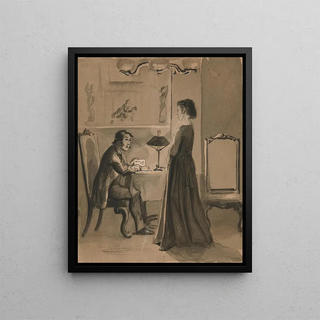 Edwin Austin Abbey - Man and woman in an interior.webp