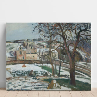 Effet de Neige à L'Hermitage, Pontoise - Camille Pissarro | Reproduction Tableau Décoration murale affiche copie