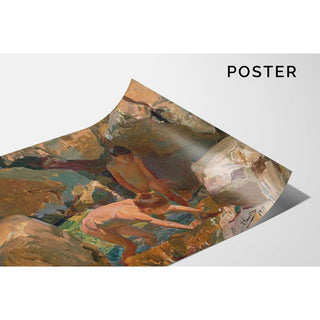 Enfants à la recherche de coquillages - Joaquín Sorolla | Reproduction Tableau Décoration murale affiche copie