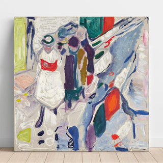 Enfants dans la rue - Edvard Munch | Reproduction Tableau Décoration murale affiche copie