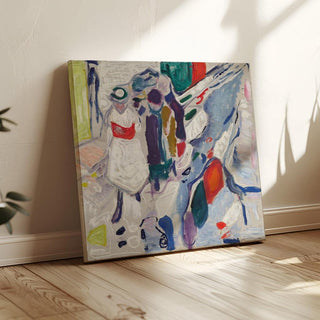 Enfants dans la rue - Edvard Munch | Reproduction Tableau Décoration murale affiche copie