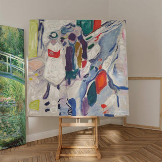 Enfants dans la rue - Edvard Munch | Reproduction Tableau Décoration murale affiche copie