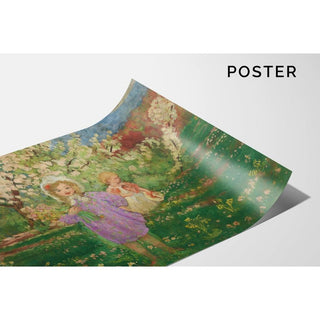 Enfants dans un verger fleuri - Henri Lebasque | Reproduction Tableau Décoration murale affiche copie