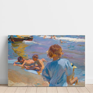 Enfants sur la plage, Valence - Joaquín Sorolla | Reproduction Tableau Décoration murale affiche copie