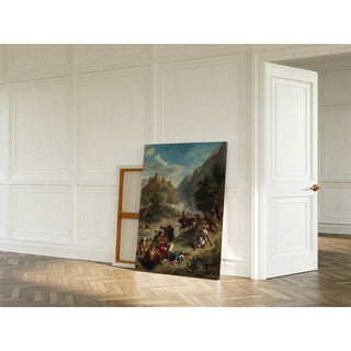 Escarmouches arabes dans les montagnes - Eugène Delacroix | Reproduction Tableau Décoration murale affiche copie