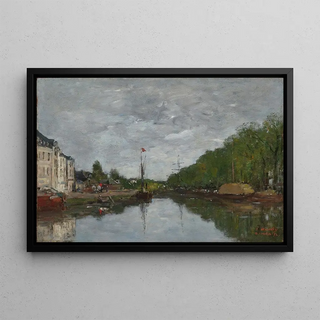 Eugne Boudin - Bruxelles le canal de lalle verte.webp