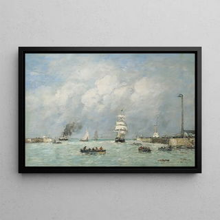 Eugne Boudin - Le Havre entre du port.webp
