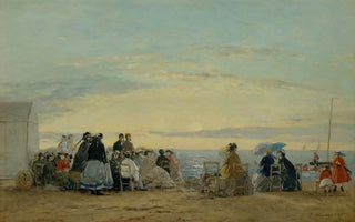 Eugne Boudin - On the Beach Sunset.webp