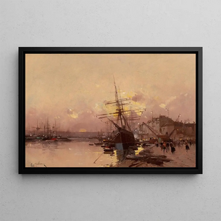 Eugne GalienLaloue - Port Breton au crpuscule.webp