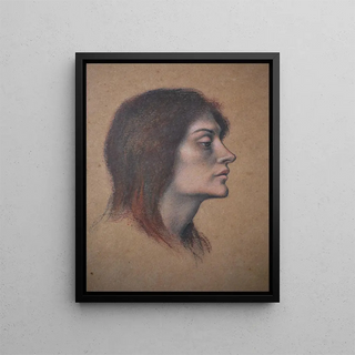 Evelyn De Morgan - Study of a female head for The Love Potion.webp