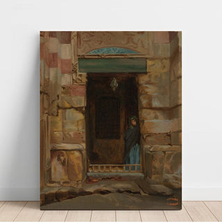 Femme arabe dans une porte - Jean-Léon Gérôme | Reproduction Tableau Décoration murale affiche copie