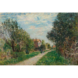 Femme et Enfant sur le Chemin des Prés, Sèvres - Alfred Sisley | Reproduction Tableau Décoration murale affiche copie