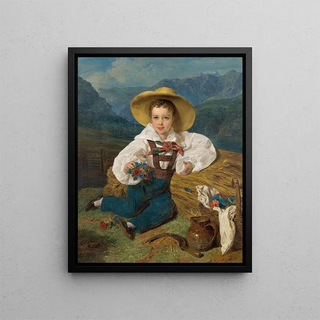 Ferdinand Georg Waldmller - Graf Demetrius Apraxin als Kind vor einer Berglandschaft.webp