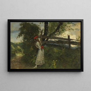 Ferdinand Leeke - Mdchen in Erwartung ihres Liebhabers.webp