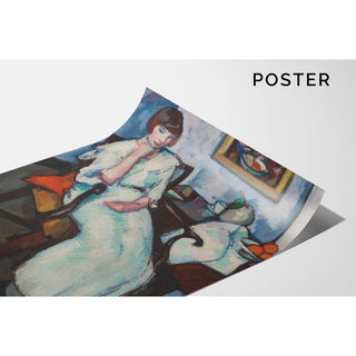 Fille en blanc - Samuel John Peploe | Reproduction Tableau Décoration murale affiche copie