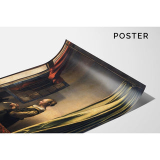 Fille lisant une lettre près d'une fenêtre ouverte - Johannes Vermeer | Reproduction Tableau Décoration murale affiche copie