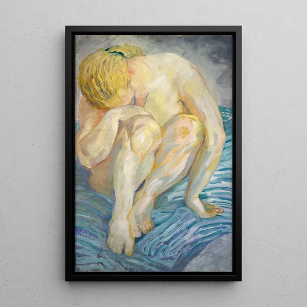 Studio di nudo femminile - Franz Marc — quadro incorniciato alla parete
