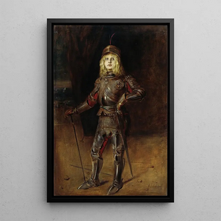 Franz von Lenbach - Marion Lenbach in knights armor.webp