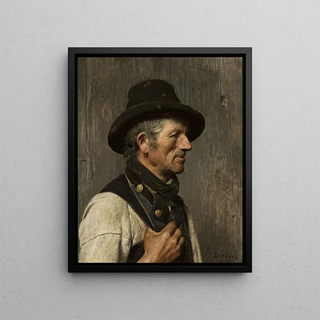 Franz von Lenbach - Portrait of a peasant in a hat.webp