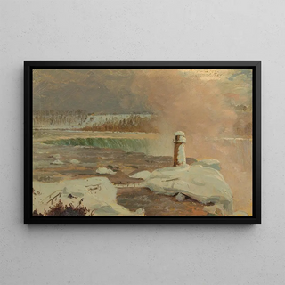 Frederic Edwin Church - Niagara River and Falls in Snow.webp