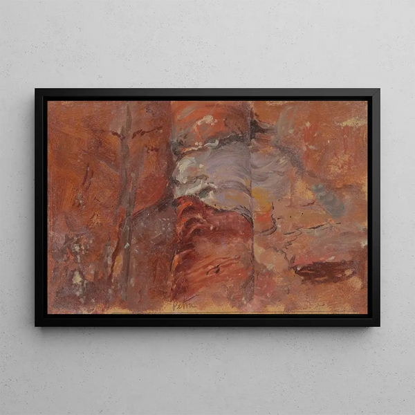 Studie der Felsen Petra - Frederic Edwin Church — gerahmtes Bild an der Wand
