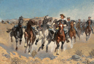 Frederic Remington - Dismountedthe Fourth Troopers Moving The Led Horses.webp
