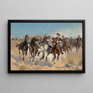 Frederic Remington - Dismountedthe Fourth Troopers Moving The Led Horses.webp