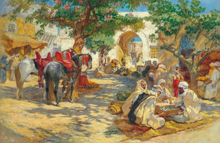 Frederick Arthur Bridgman - Chess Players Biskra.webp