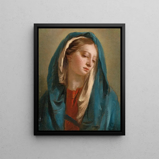 Giovanni Battista Tiepolo - The Madonna Facing Front And Wearing A Blue Cloak.webp