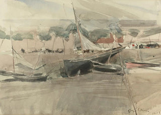 Giovanni Boldini - Moored Boats.webp