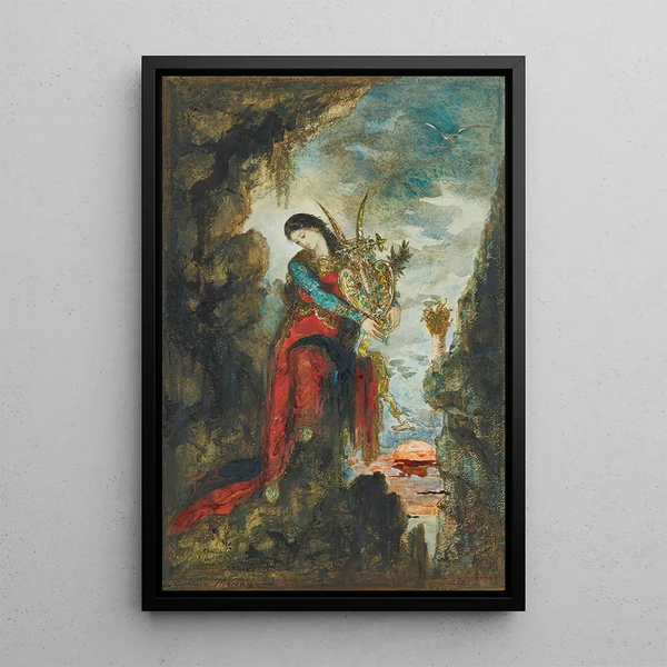 Sappho - Gustave Moreau — gerahmtes Bild an der Wand