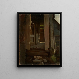 Hans Thoma - Eingang in ein Schwarzwaldhaus.webp