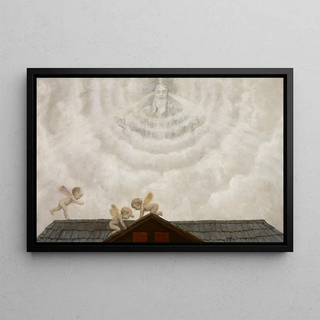 Hans Thoma - God the Father above the shed.webp