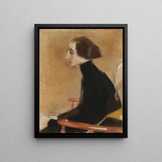 Helene Schjerfbeck - The Seamstress HalfLength Portrait The Working Woman.webp