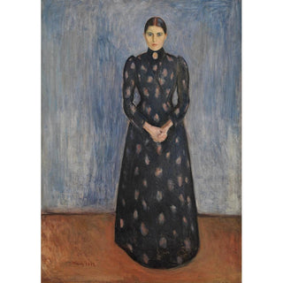 Inger en noir et violet - Edvard Munch | Reproduction Tableau Décoration murale affiche copie