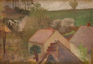 Jacek Malczewski - Countryside Landscape with Houses.webp