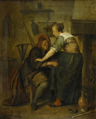 Jan Steen - Inn with Guest and Serving Maid.webp