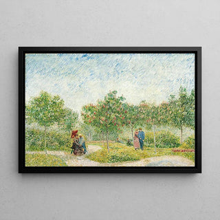 Jardin avec Couples d'amoureux - Place Saint-Pierre | Reproduction Tableau Décoration murale affiche copie