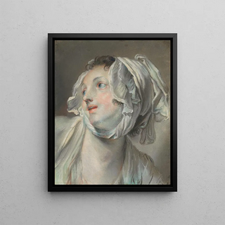 JeanBaptiste Greuze - The head of a young woman wearing a bonnet and facing left.webp