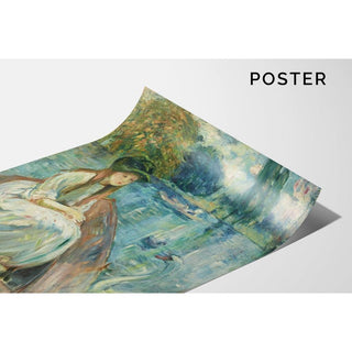 Jeanne Fourmanoir sur le Lac - Berthe Morisot | Reproduction Tableau Décoration murale affiche copie