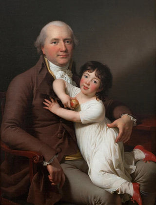 Jens Juel - Peter Tutein with his Youngest Son Louis Alexander.webp