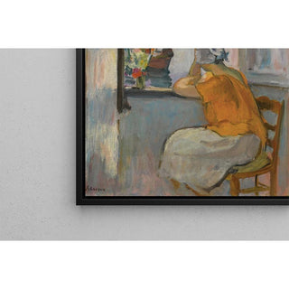 Jeune Femme devant la Fenêtre Ouverte à l'Île d'Yeu - Henri Lebasque | Reproduction Tableau Décoration murale affiche copie