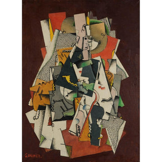 Jeune Fille Assise - Georges Valmier | Reproduction Tableau Décoration murale affiche copie