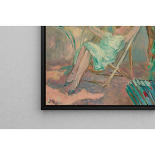 Jeune Fille Assoupie dans un Jardin - Henri Lebasque | Reproduction Tableau Décoration murale affiche copie