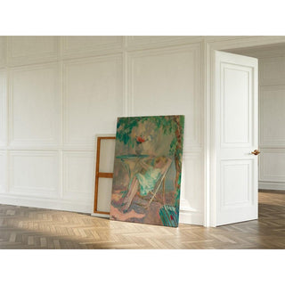 Jeune Fille Assoupie dans un Jardin - Henri Lebasque | Reproduction Tableau Décoration murale affiche copie