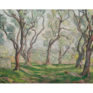 Jeune Fille Endormie sous les Arbres - Henri Lebasque | Reproduction Tableau Décoration murale affiche copie