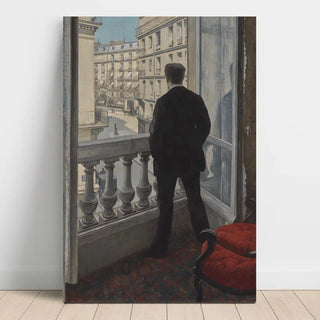 Jeune homme à sa fenêtre - Gustave Caillebotte | Reproduction Tableau Décoration murale affiche copie